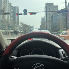 야간 길에서 급정거했어요